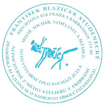 Razítko originality Františka Blažíčka